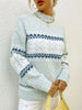 Nelia™ | Wärmender Strickpullover - Pastellblau / S