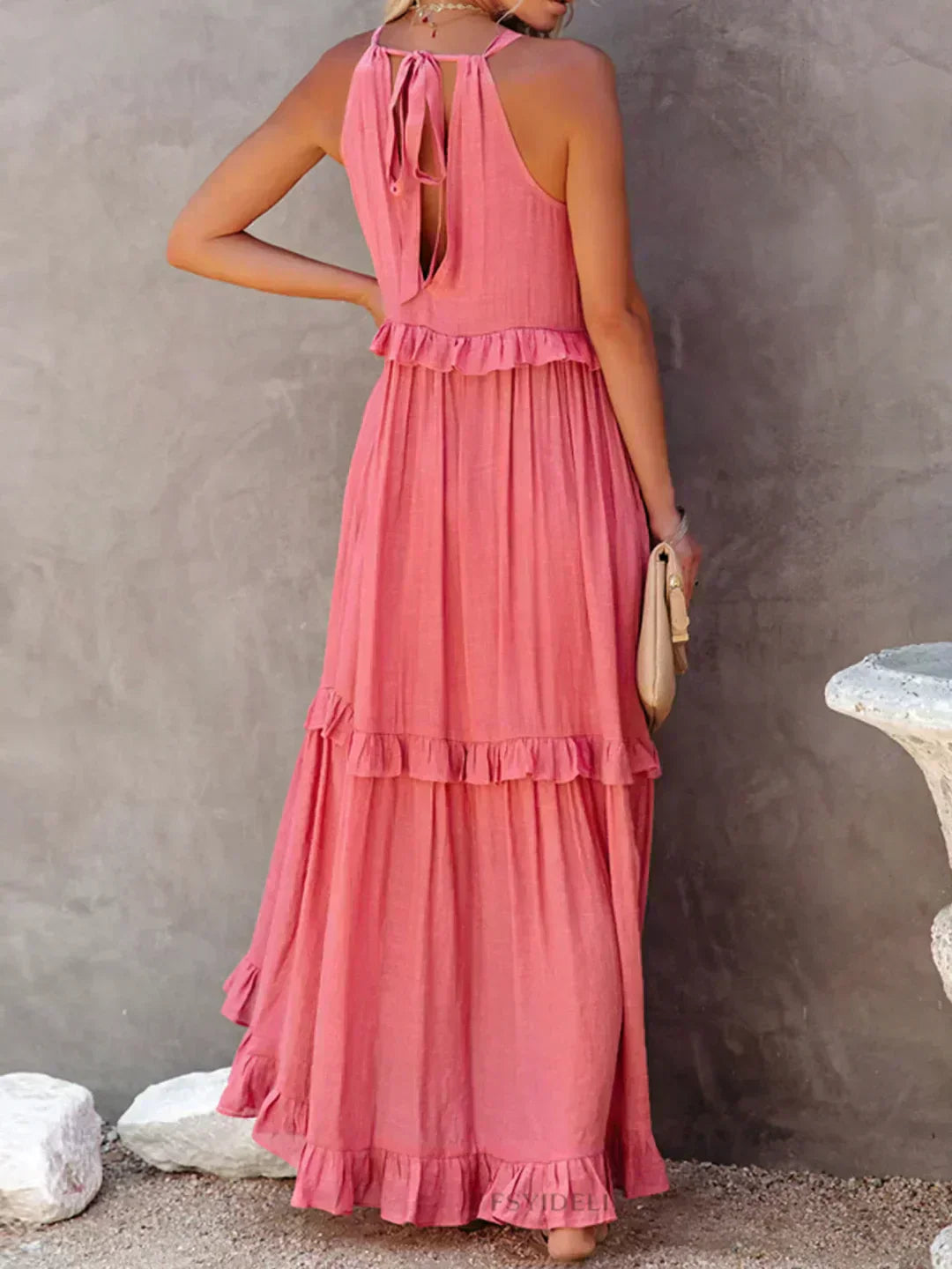 Jovilyn | Ärmelloses Kleid mit Rüschen