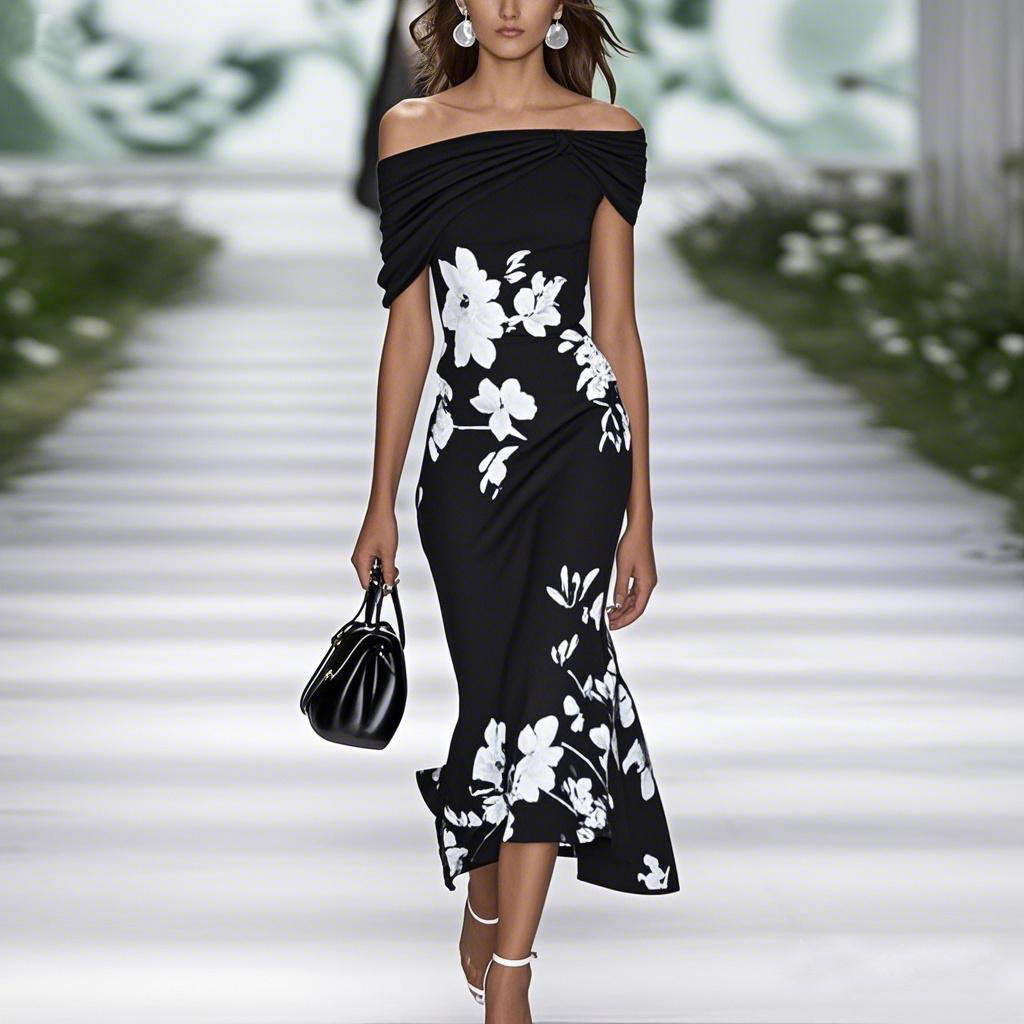Lucille | elegantes Blumenkleid mit bequemer Passform