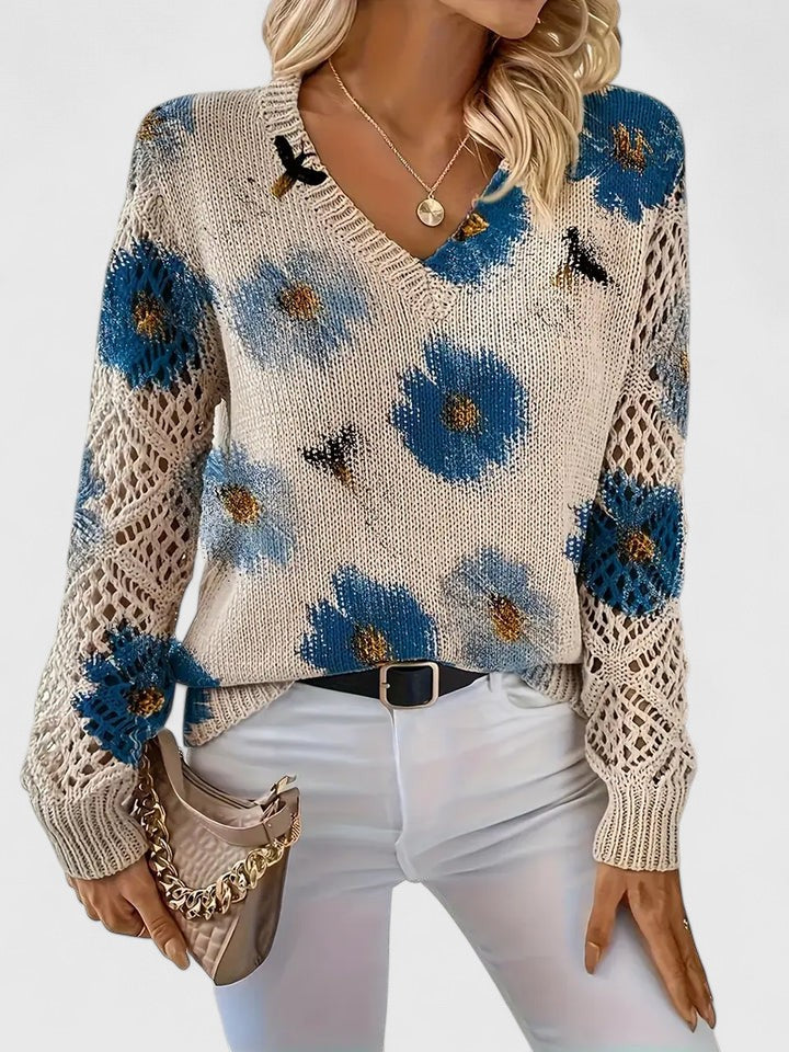 Ariella™ | Modischer Pullover mit eleganten Blütendetails