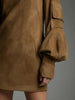 Hila | Vintage Wildleder-Minikleid mit Rollkragen