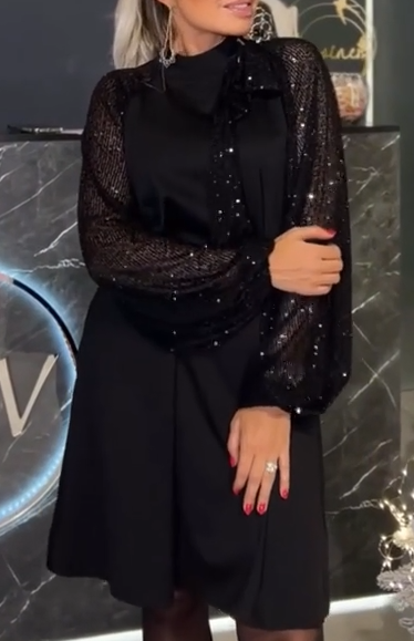 Elinor | Mesh-Paillettenkleid