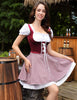 Oktoberfest Dirndl Kostüm Set mit Schürze im Biermädchen-Stil