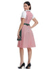 Damen Olivgrünes Dirndl Kleid Oktoberfest