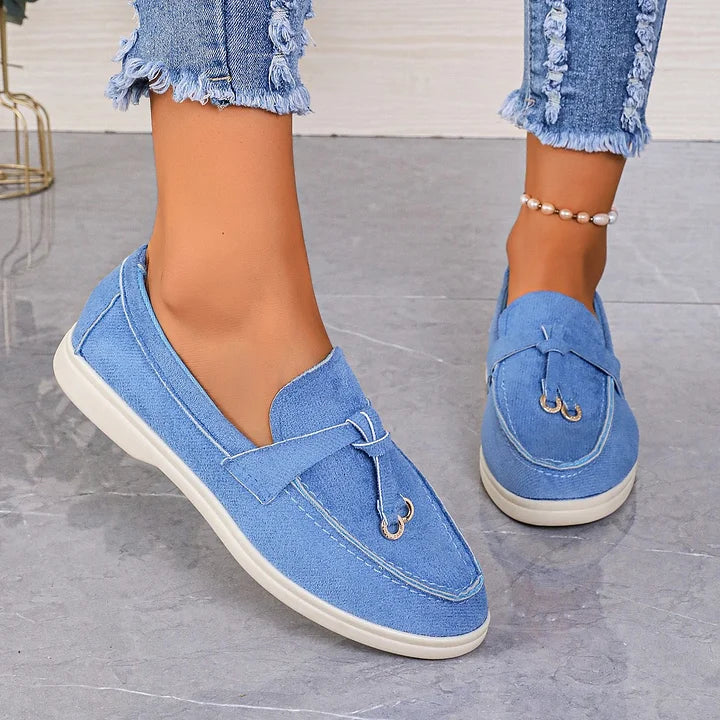 Yany | Damen-Loafers aus Wildleder mit geknoteter Quaste