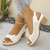 Giona | Schicke florale Keilsandalen