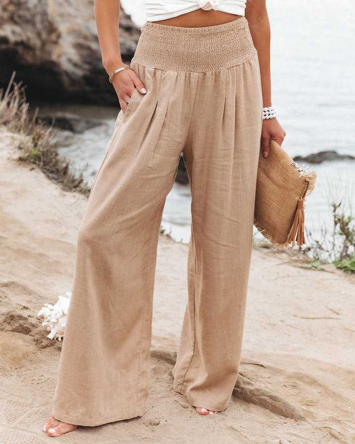 Zoey | Lässige Strandhose mit weitem Bein für Damen