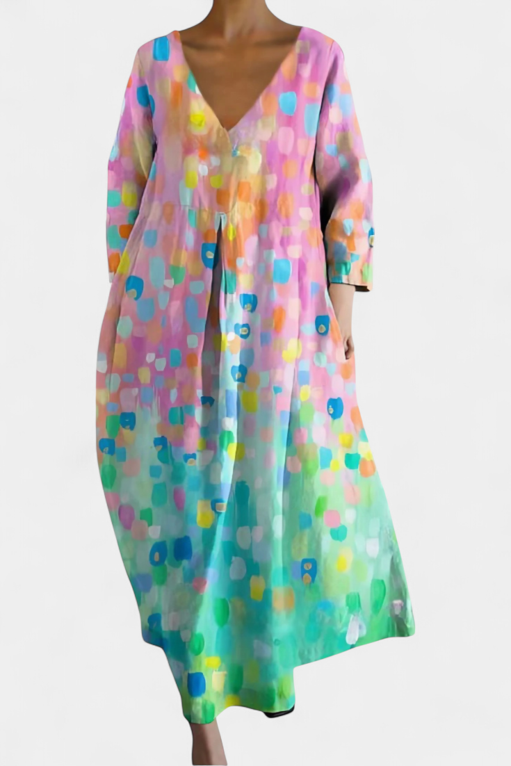 Mae | zeitloses Kleid mit elegantem V-Ausschnitt und bequemer Passform