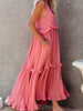 Jovilyn | Ärmelloses Kleid mit Rüschen