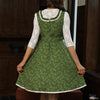 Oktoberfest Dirndl in Grün mit floraler Stickerei