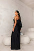 Avalon | Satin Maxikleid mit Schlitz