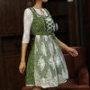 Oktoberfest Dirndl in Grün mit floraler Stickerei