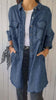 Sele | Langes Denim Mantel-Shirt