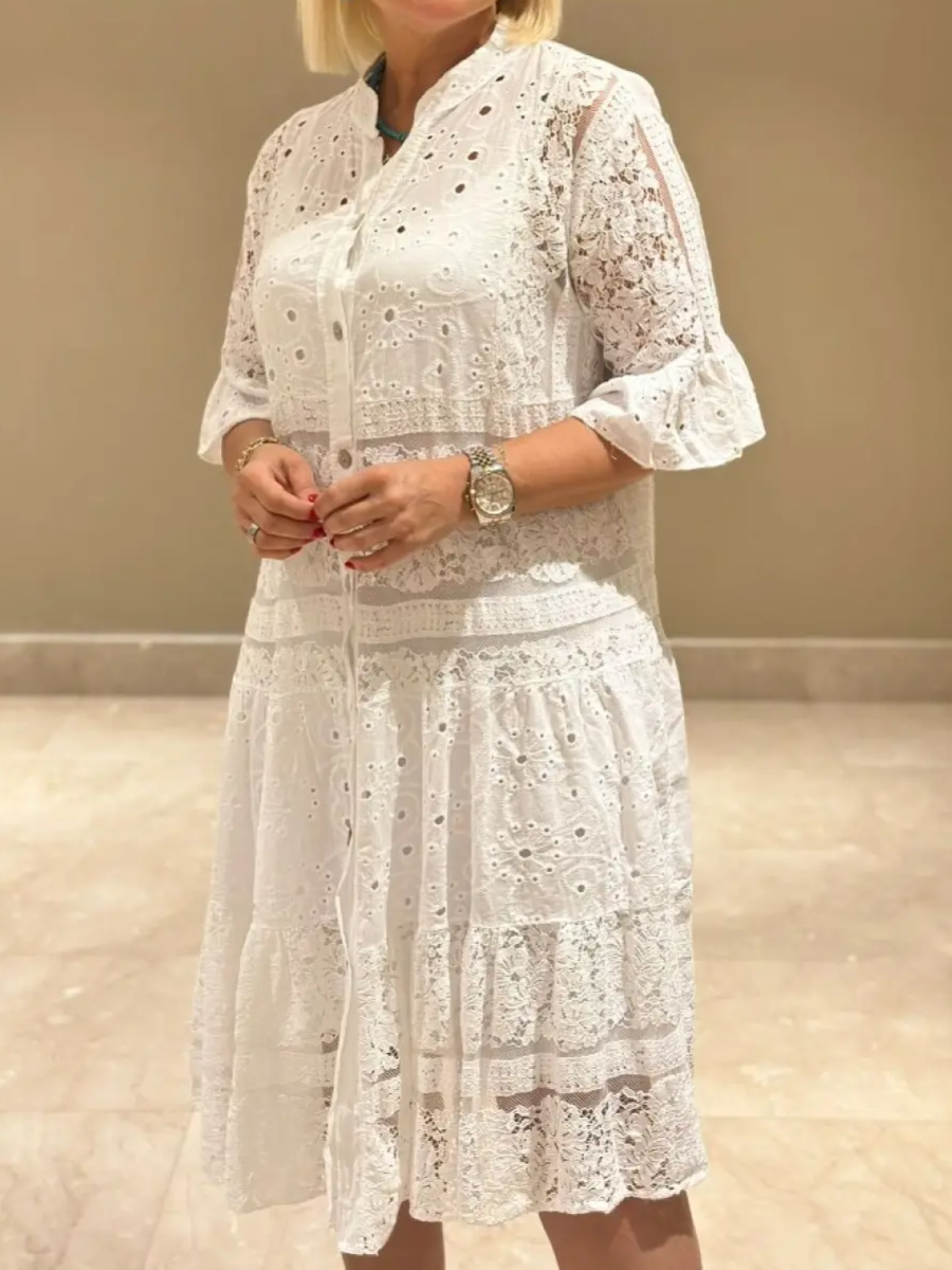 Rebecca | feminines Kleid mit zarter Stickerei für besondere Anlässe