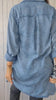 Sele | Langes Denim Mantel-Shirt