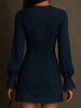 Zelicia | Blaues Wildleder-Minikleid