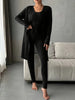 Chloe | Stilvolles 3-teiliges Set aus geripptem Strick