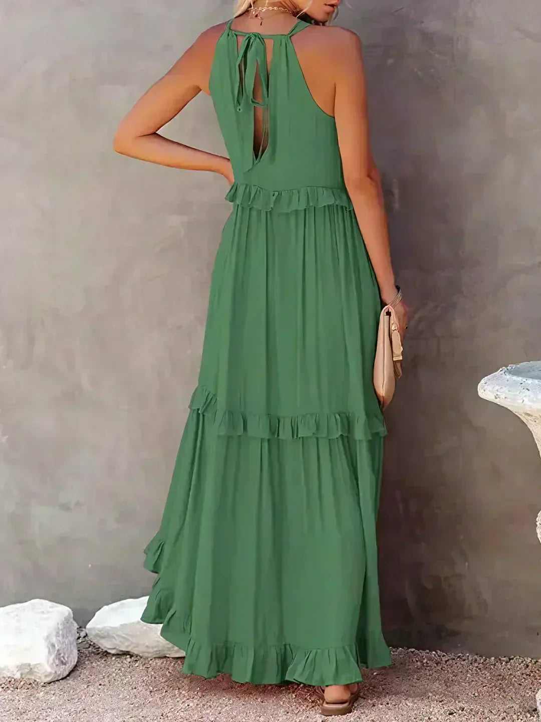 Jovilyn | Ärmelloses Kleid mit Rüschen