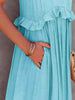 Jovilyn | Ärmelloses Kleid mit Rüschen