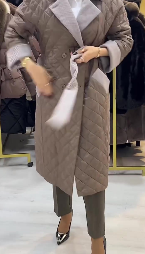 Elisabeth | Gesteppten Mantel in mittlerer Länge