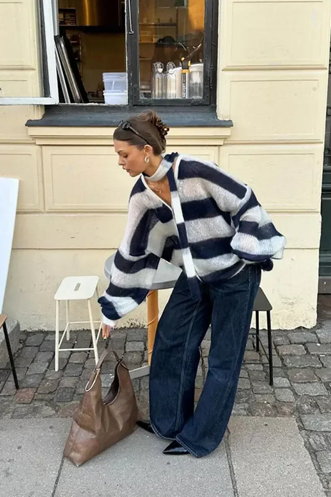 Livia | Gestreifte Strickjacke