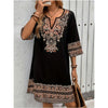 Eleanor | modisches Kleid, femininer V-Ausschnitt, trendiger Print.