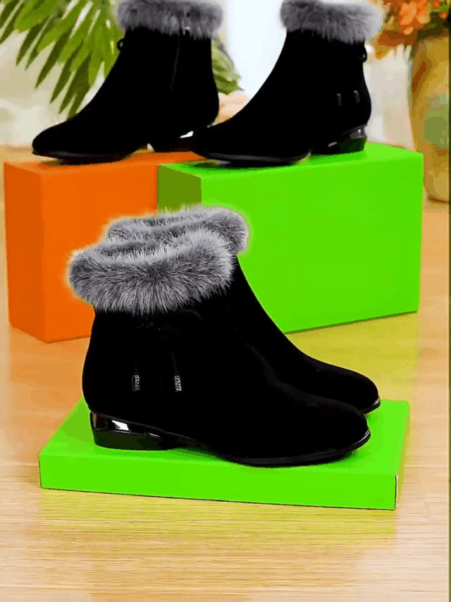 Kienna | Leder-Stiefeletten mit Mittelabsatz