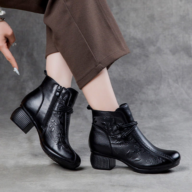 Zorielle | Handgemachte Lederstiefeletten mit warmem Innenfutter