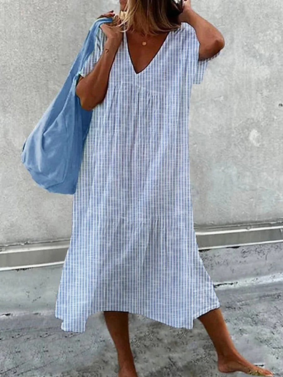 Angie | Gestreiftes Midikleid für Frauen