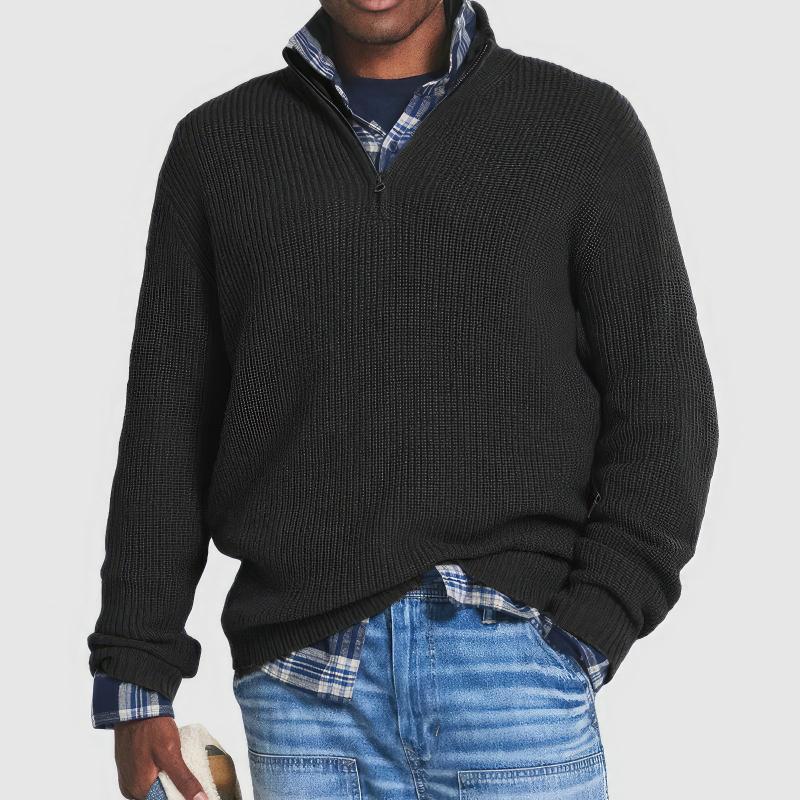 Chase | Herren-Strickpullover mit Reißverschluss