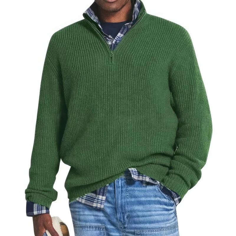 Chase | Herren-Strickpullover mit Reißverschluss