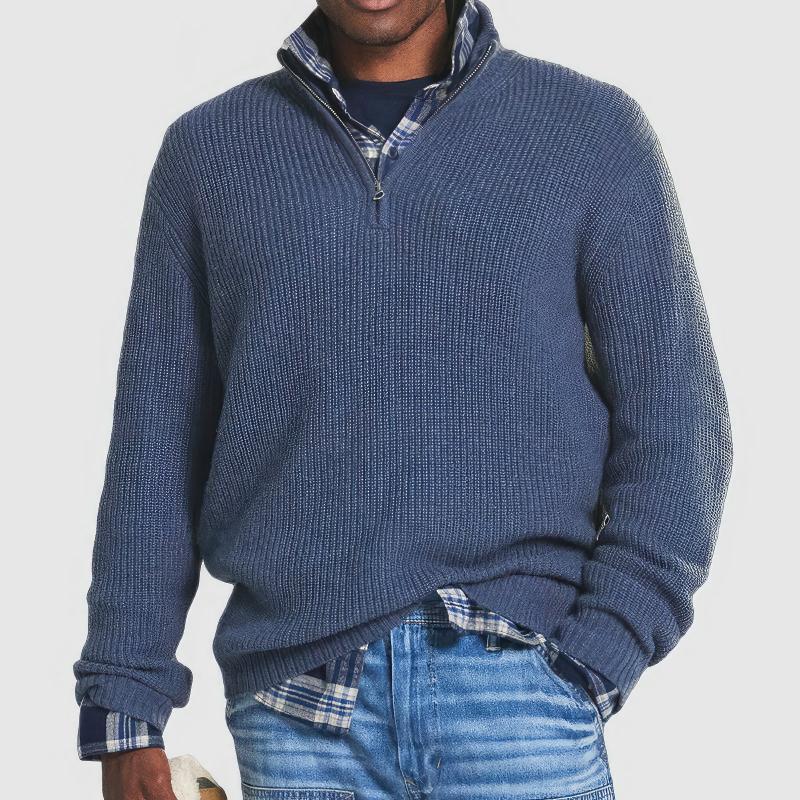 Chase | Herren-Strickpullover mit Reißverschluss