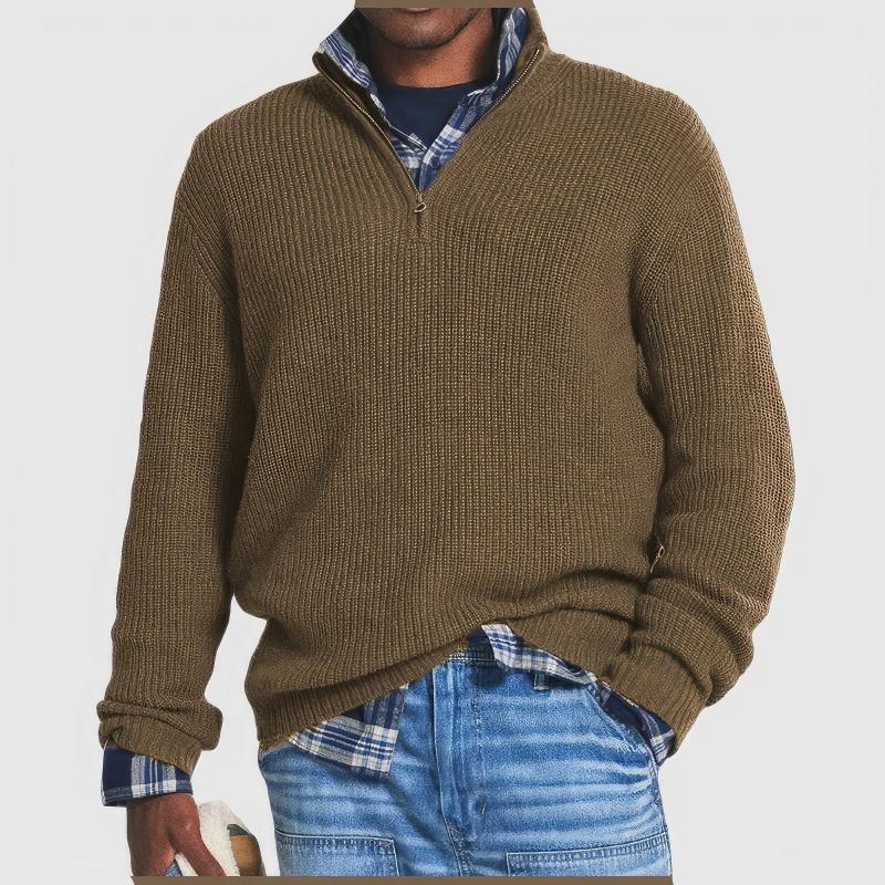 Chase | Herren-Strickpullover mit Reißverschluss