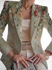 Scarlet™ | Lässige Langarm-Blumen-Anzugjacke für Damen