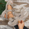 Jennaya | Bequeme Damen-Keilsandalen mit Klettverschluss