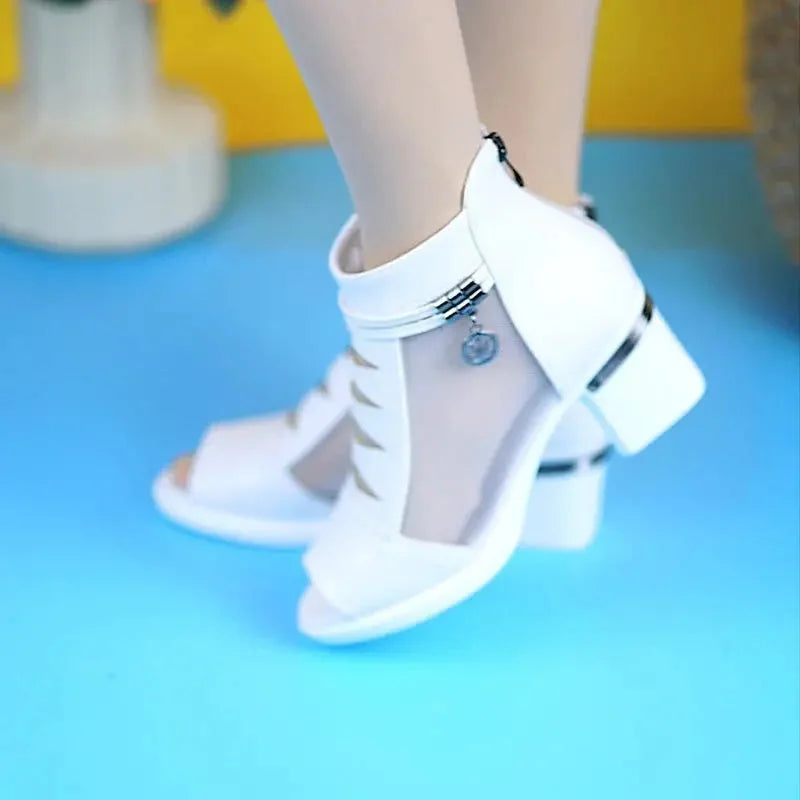 Inez | Leder-Sandalen mit mittlerem Absatz
