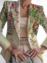 Scarlet™ | Lässige Langarm-Blumen-Anzugjacke für Damen