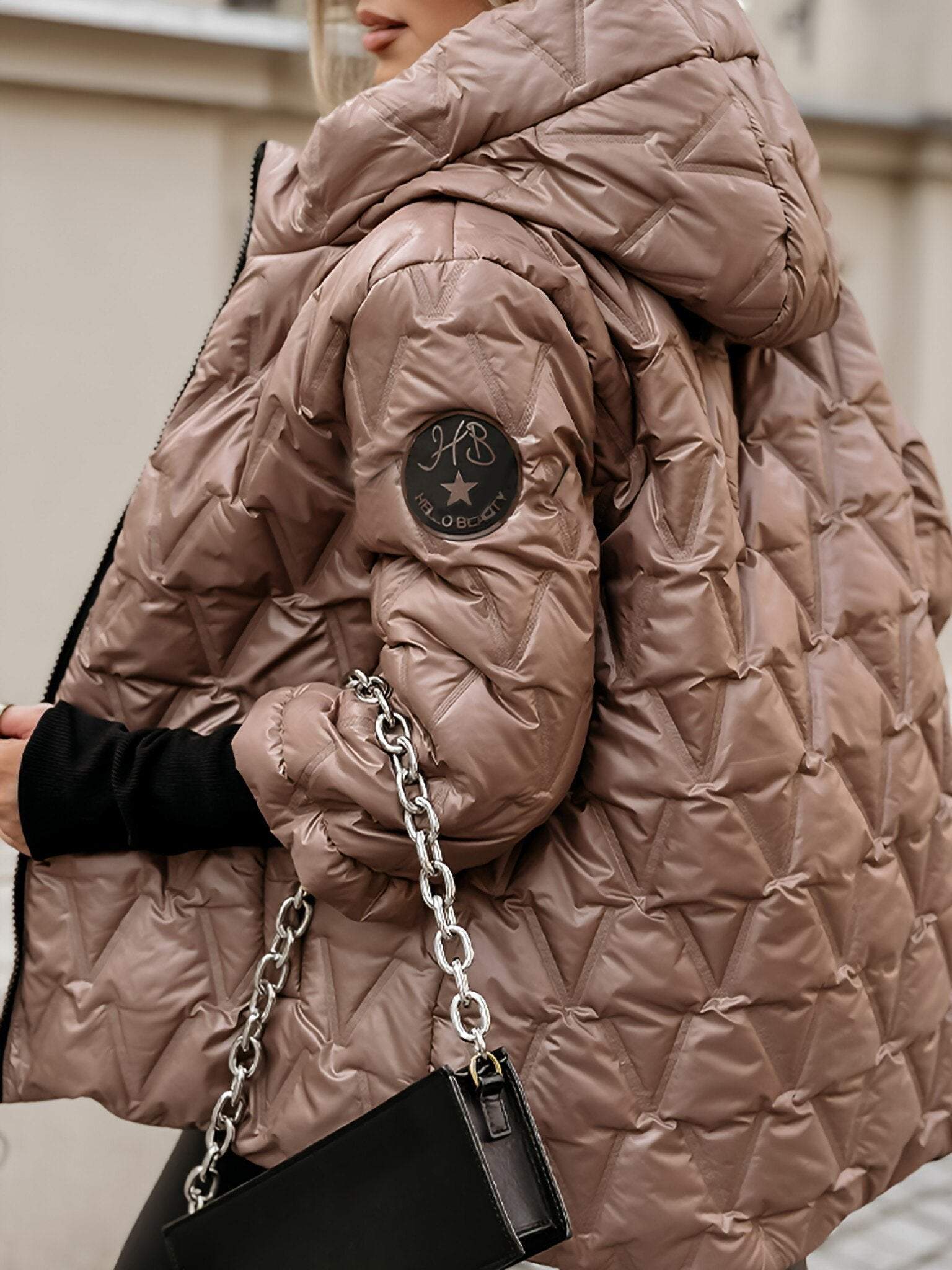 Lenory | Patchwork-Jacke mit Kapuze