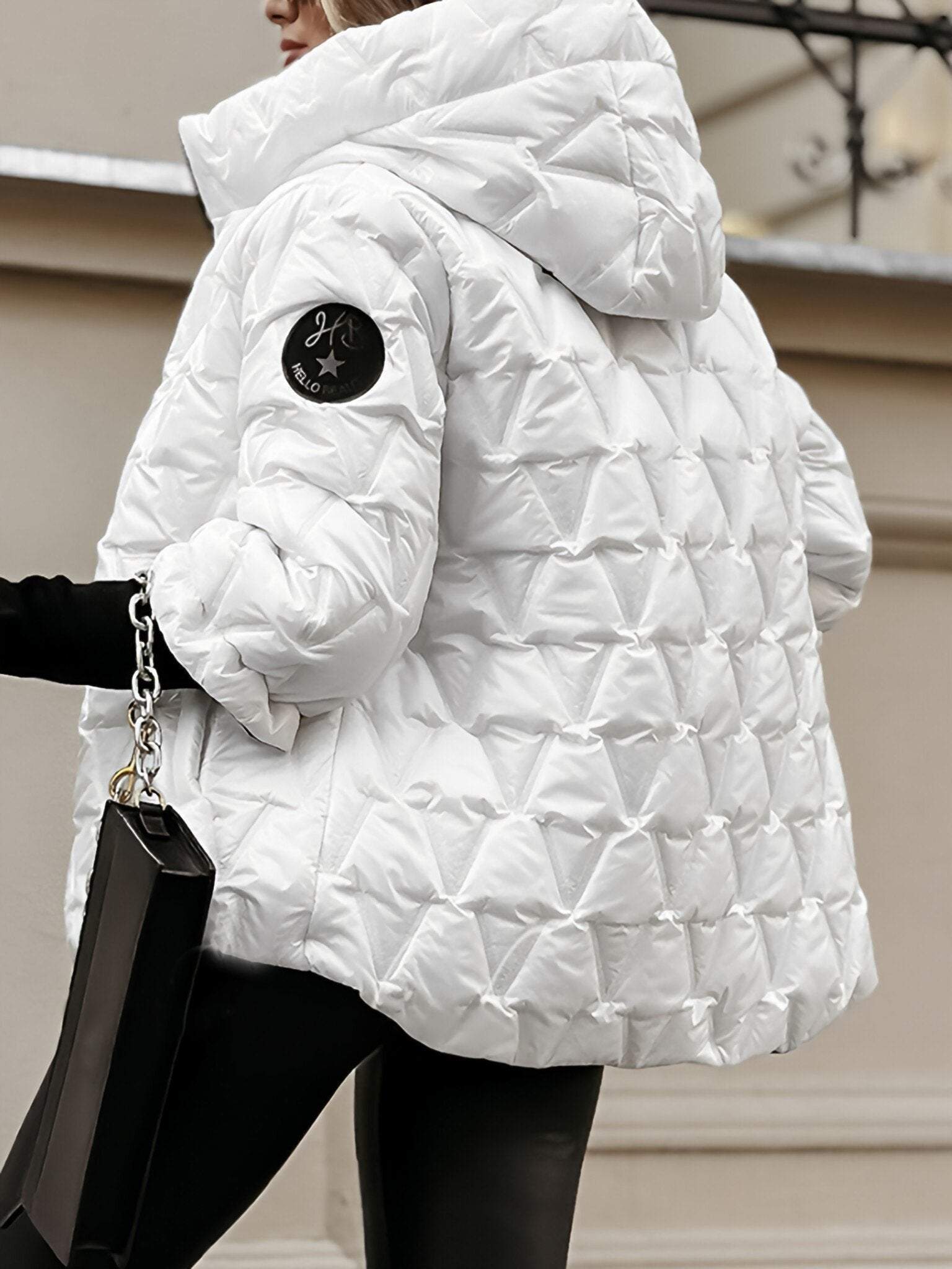 Lenory | Patchwork-Jacke mit Kapuze