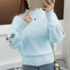 Ariah | weicher Strickpullover aus Kaschmir mit Blumenmuster.