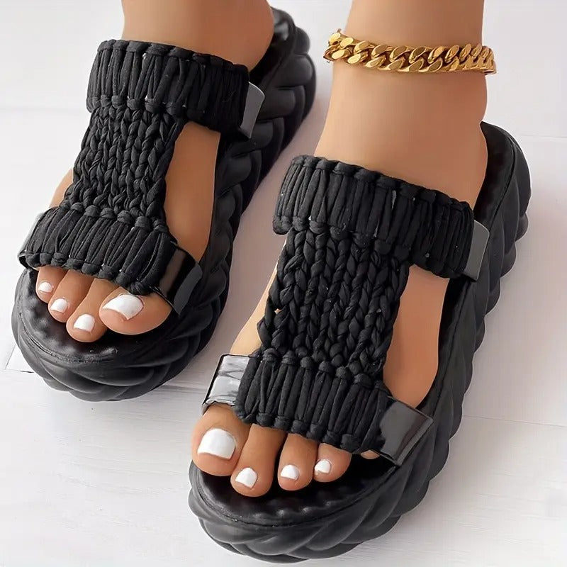 Vanessa | Bequeme einfarbige Sandalen für Damen