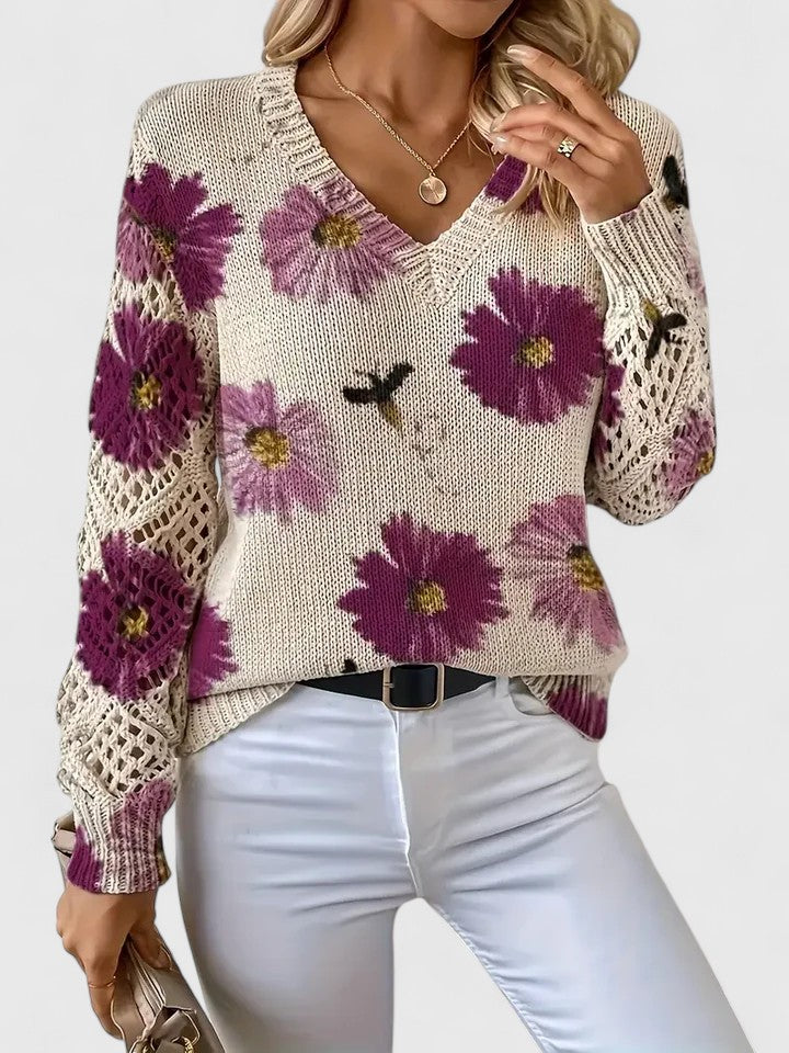Ariella™ | Modischer Pullover mit eleganten Blütendetails