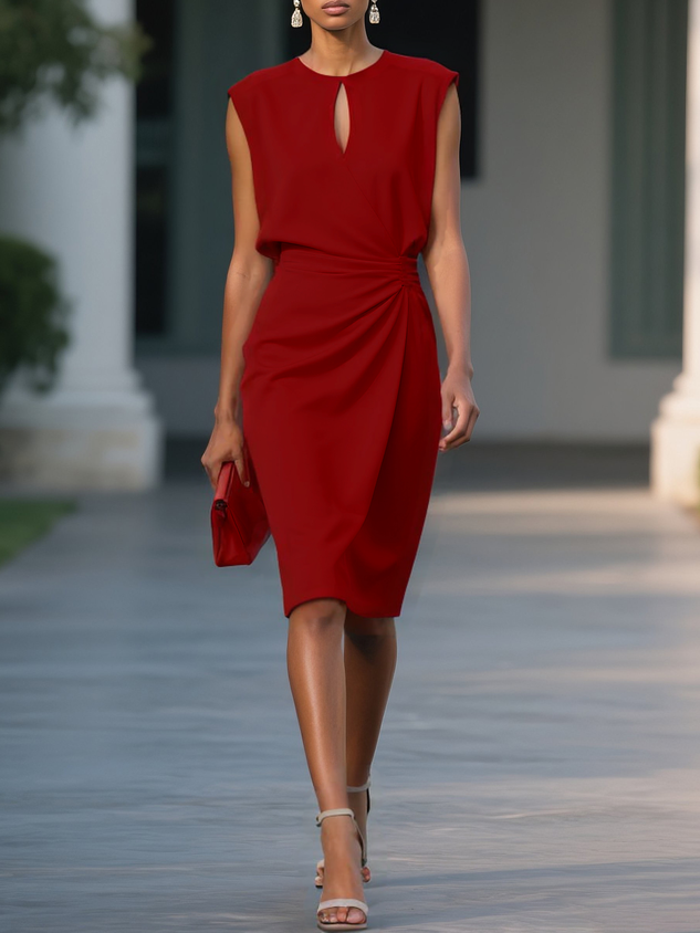 Nora | modisches Midikleid, figurbetonte Passform.