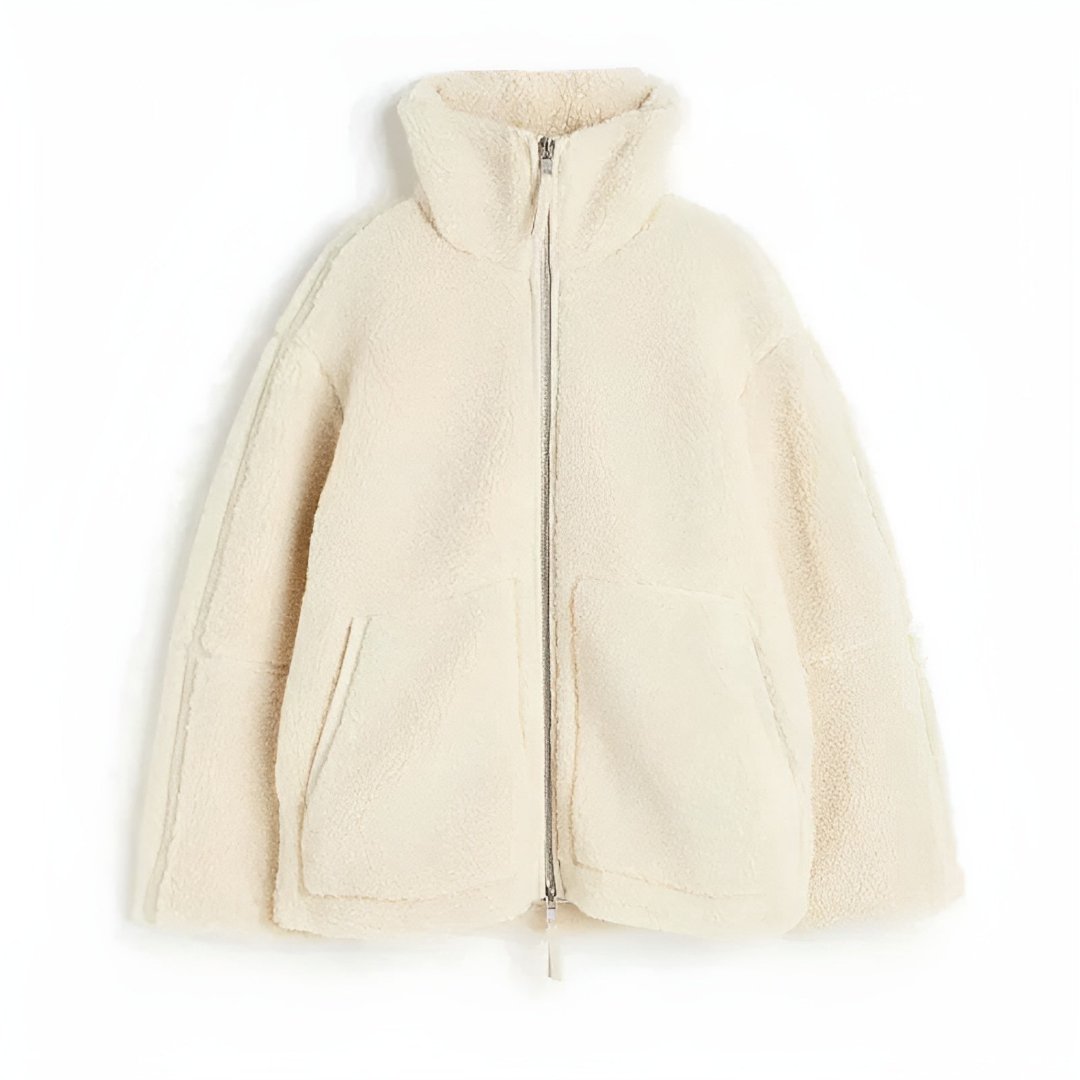 Katharina | Stylische Fleecejacke - Beige / S