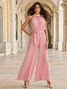 Elen | Plissierter Jumpsuit mit Neckholder-Ausschnitt