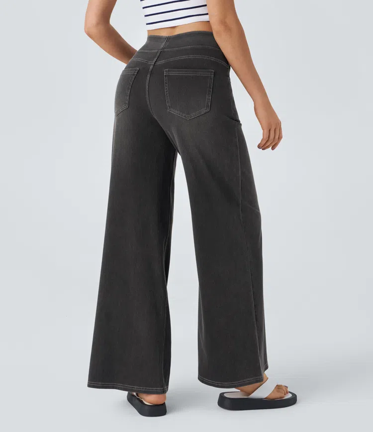 Carolina | Damen-Jeans, High Waist & weites Bein