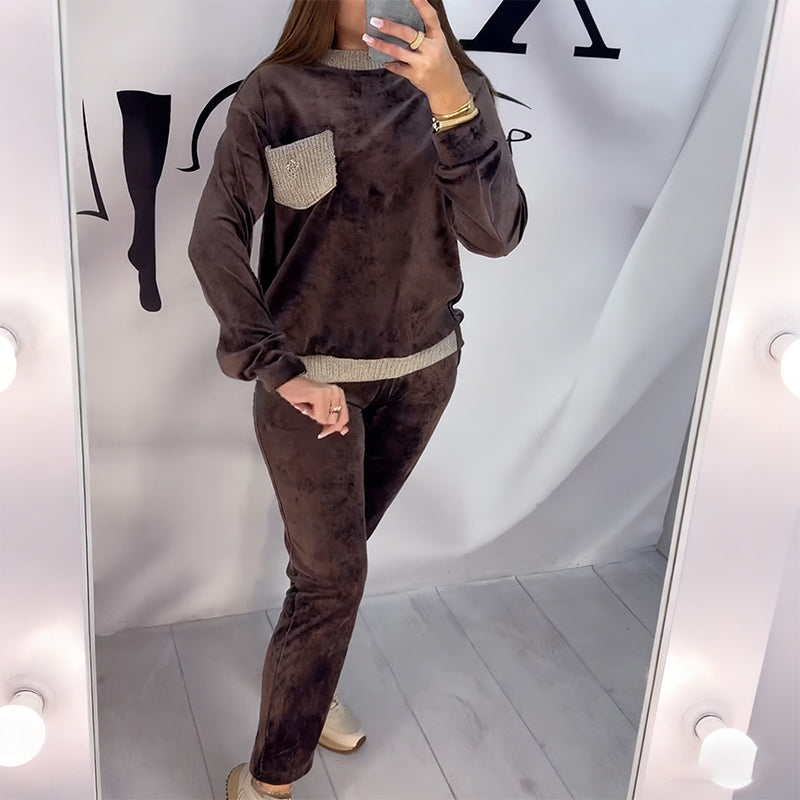 Calia | Bequemes Set mit Rundhalsausschnitt und hoher Taille