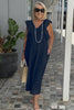 Emelia | bequemes Leinenkleid, lässiger Look mit weitem Arm.