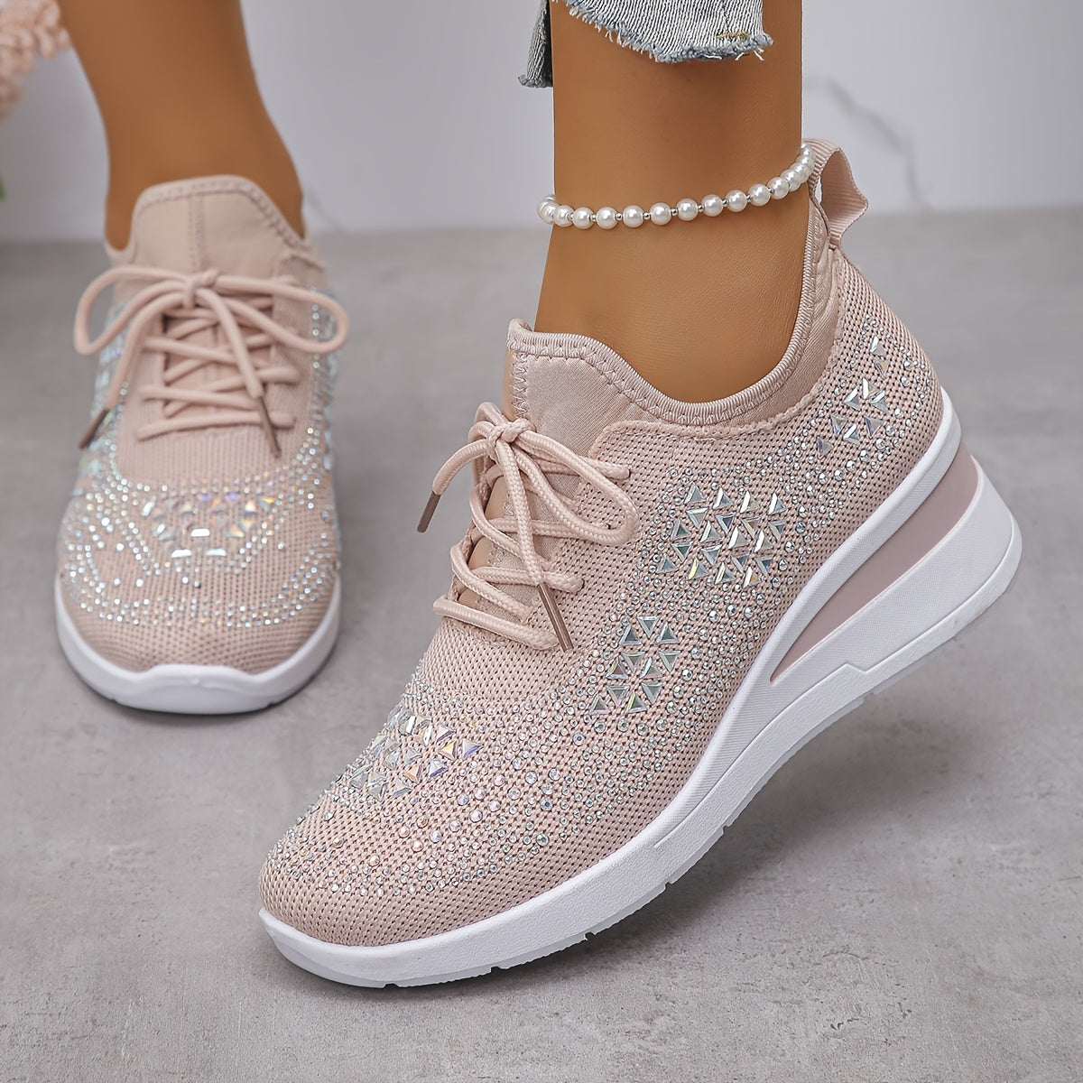 Ahya | Elegante Sneakers mit Strasssteinen