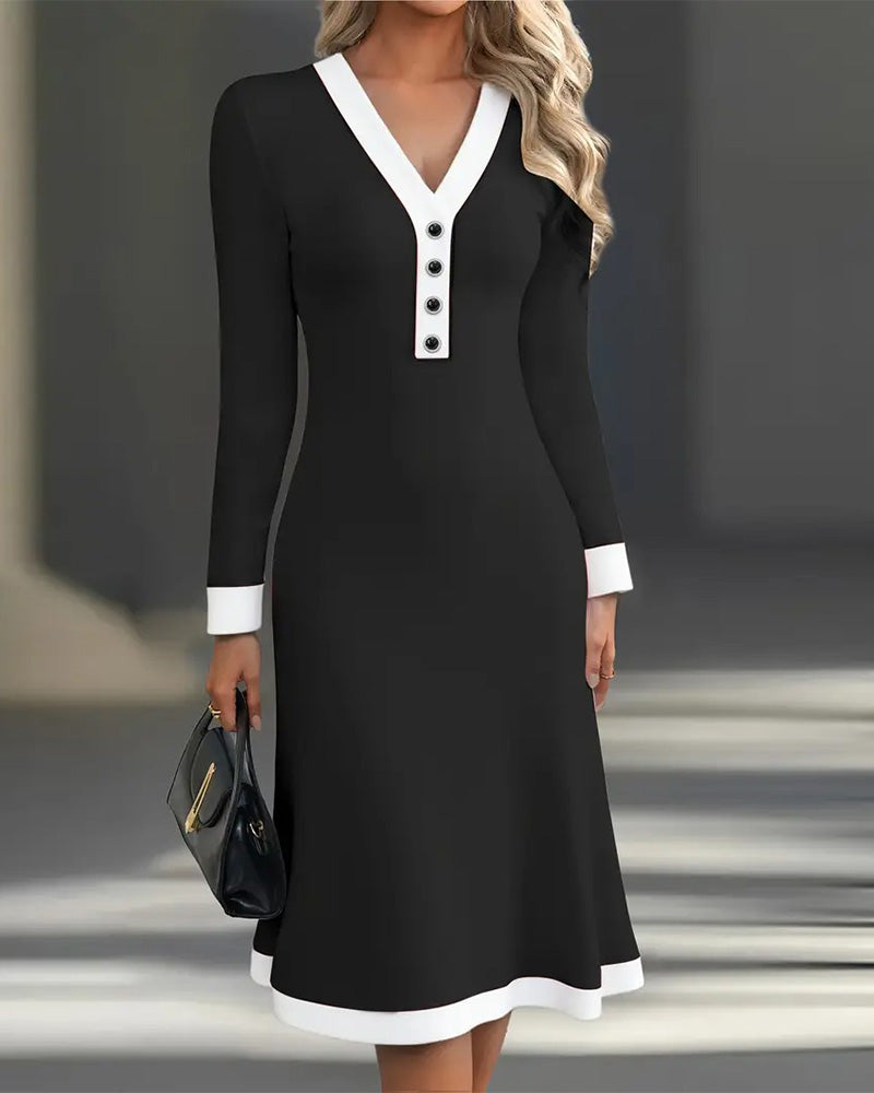 Yiora | Elegantes Kleid mit langen Ärmeln